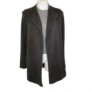 James Perse Standard long grey duster sweater jacket blazer opera coat